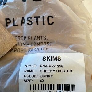 WOMENS SKIMS CHEEKY HIPSTER NEW IN BAG COLOR OCHRE SIZE 4X